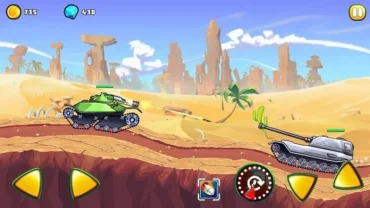 Tank in action within the Tank Attack 4 game.