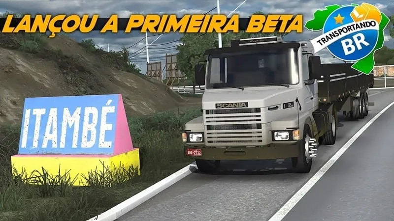 The main menu of BR Truck 2 displaying various options.