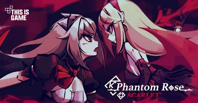 The main menu screen of Phantom Rose Scarlet.