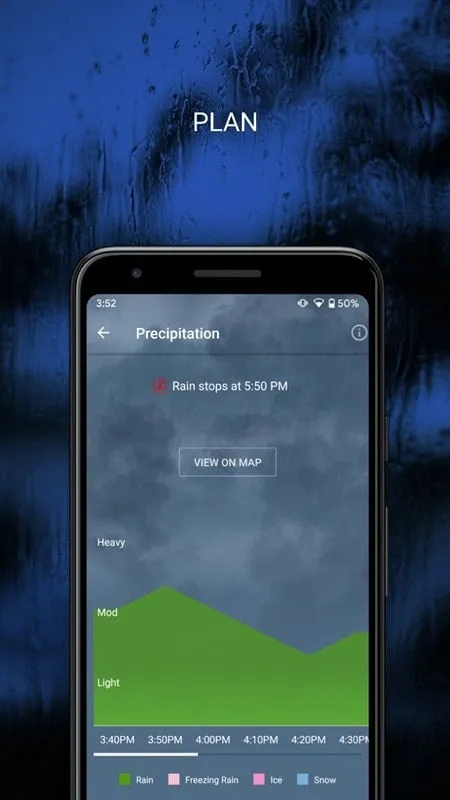 The Weather Network mod interface with detailed forecast