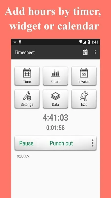 Timesheet Work Hours Tracker bản mod