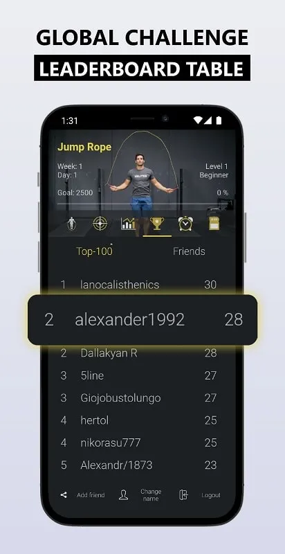 Titan Home Workout Fitness mod interface showing premium features