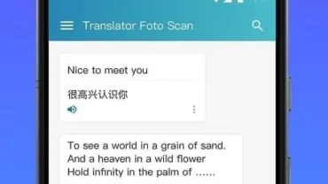 Translator Foto Scan mod interface showing premium features