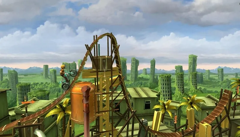 Trials Frontier gameplay screenshot showcasing the challenging terrain.