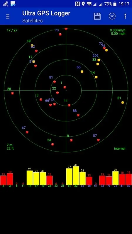 Ultra GPS Logger mod interface showing premium features