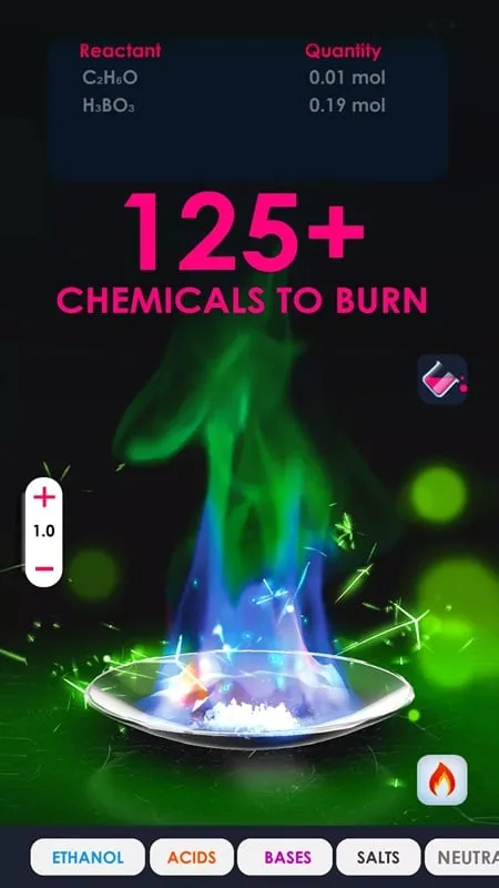 Unreal Chemist depicting different chemical reactions