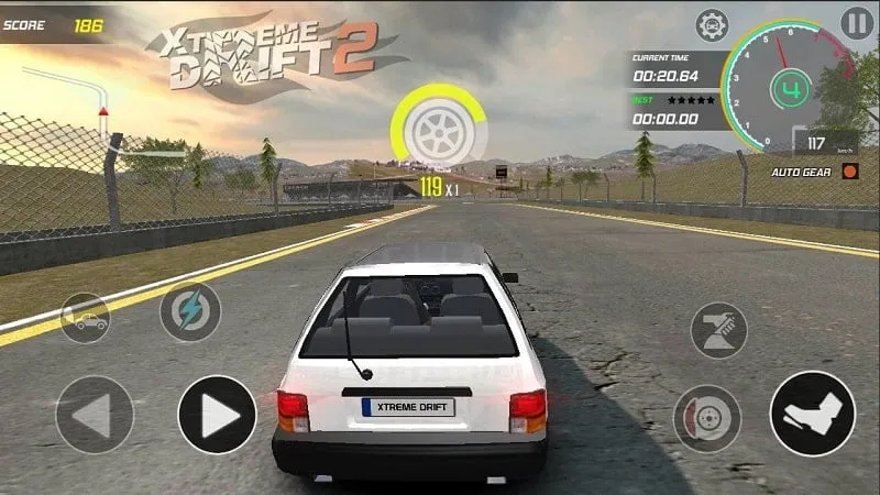 Upgrading a car engine in Xtreme Drift 2 with the mod features.