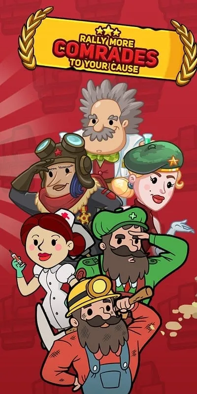 Upgrading comrades in the AdVenture Communist MOD APK.