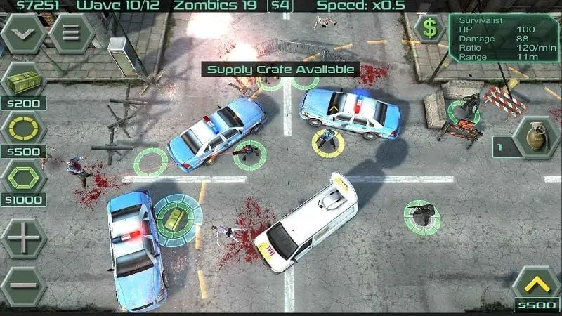 Upgrading units in Zombie Defense mod.