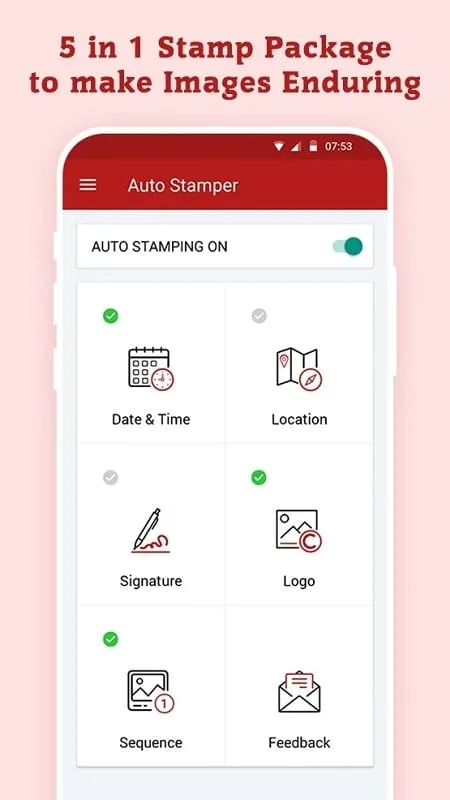 Using Auto Stamper mod features