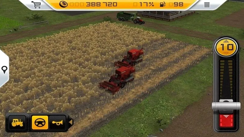 Using modern agricultural tools in Farming Simulator 14.