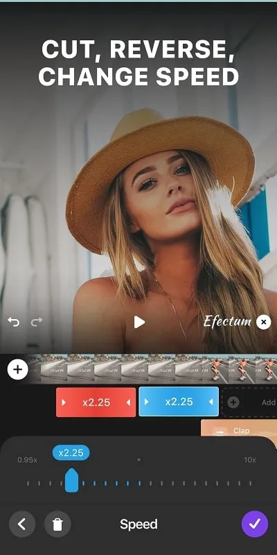 Using premium features in Efectum MOD APK