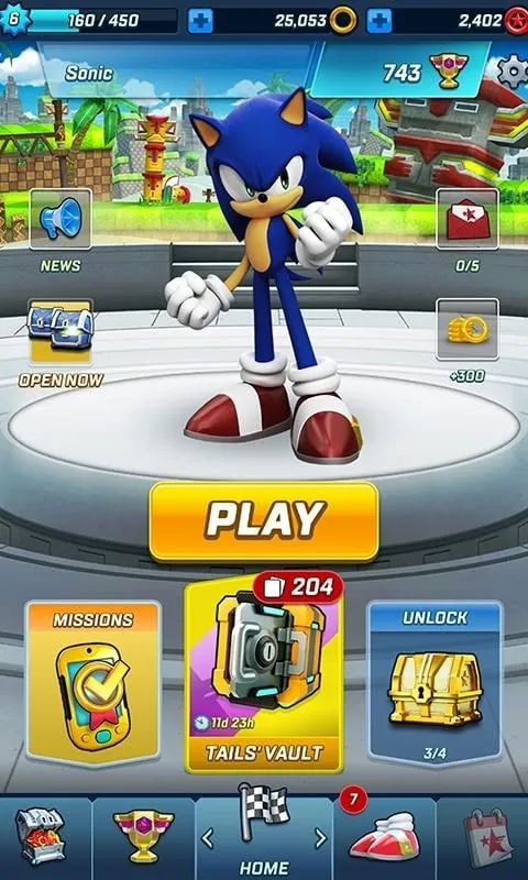 Using the mod menu in Sonic Forces.