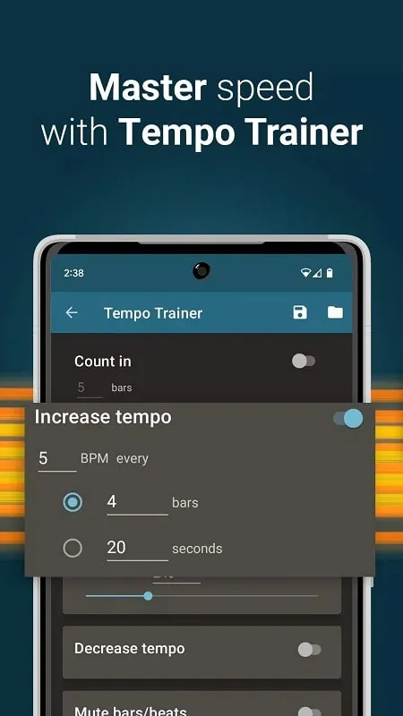 Using the timer feature in Metronome Beats mod