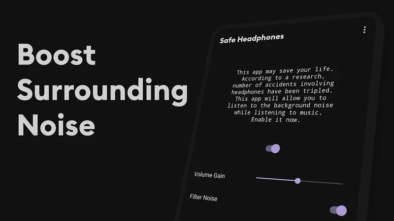 Using the volume control features in Safe Headphones Mod