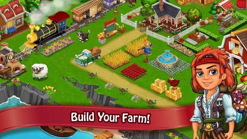 Using unlimited money to expand the farm.