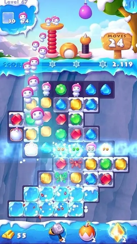 Utilizing unlimited resources in Ice Crush 2.