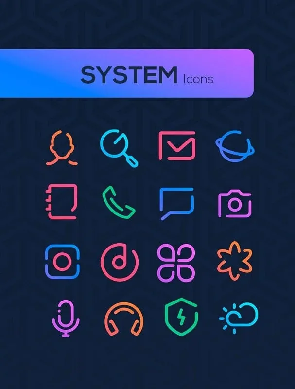 Variety of icons available in Linebit Icon Pack