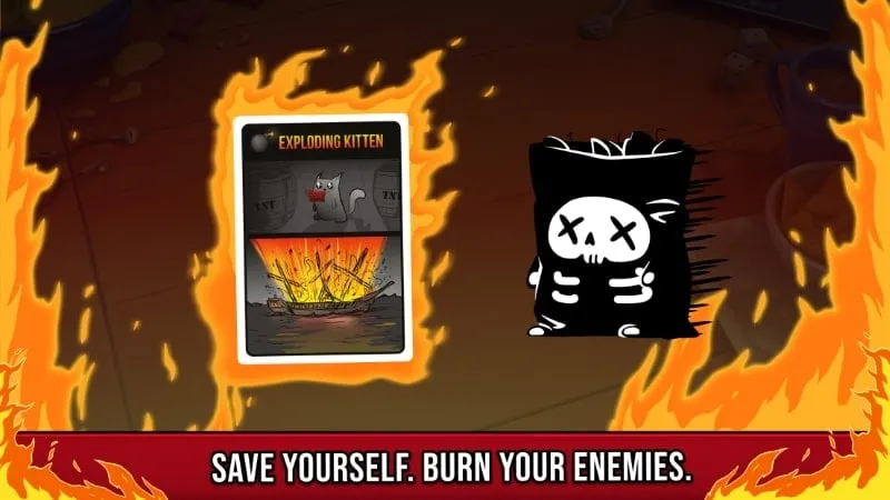 Various card options available in the Exploding Kittens 2 mod.