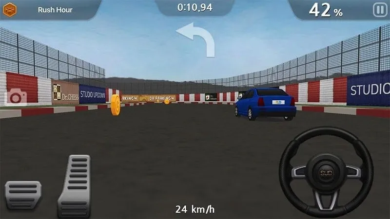 Various cars and upgrades available in Dr. Driving 2 mod.