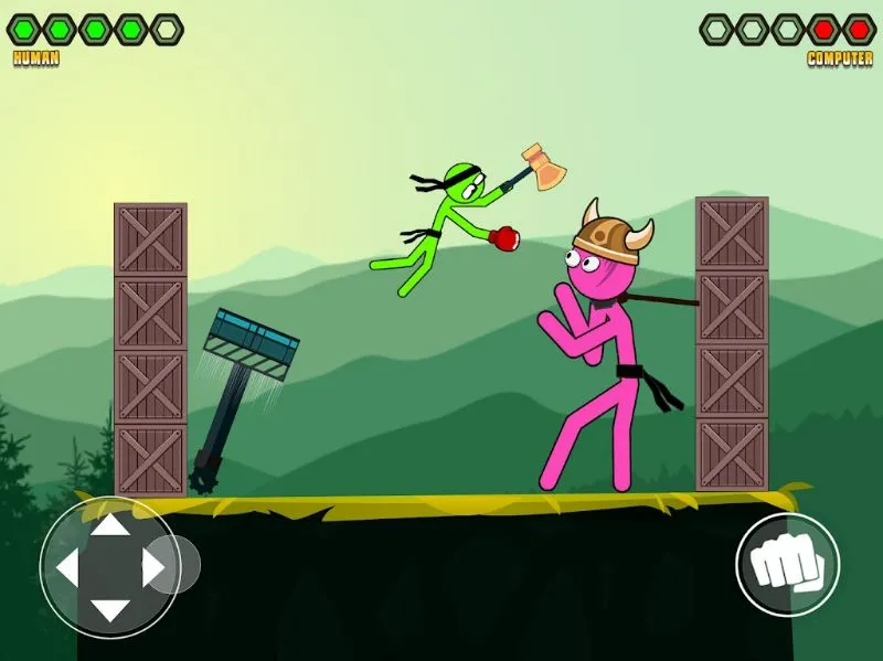 Various landscapes in Stickman Boxing Death Punch.