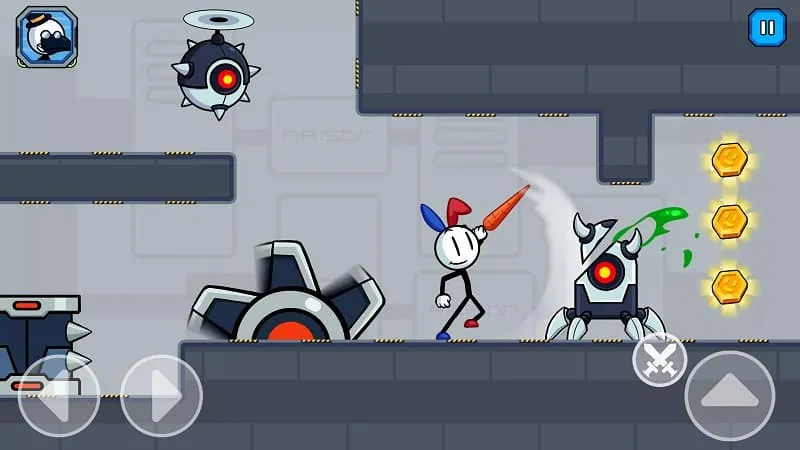 Various pets accompanying the Stickman character in Stick Fight Prison Escape.