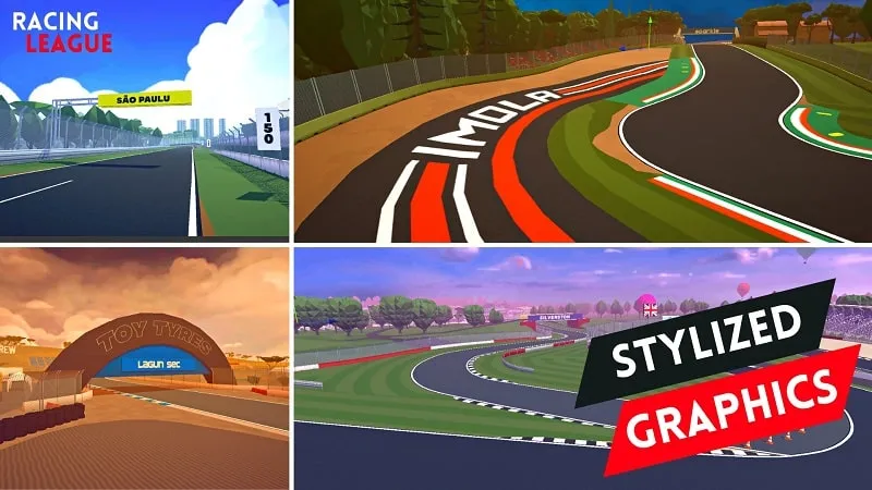 Various racetracks in Racing League.