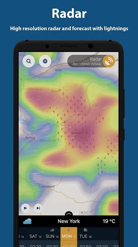 Ventusky mod displaying 3D weather models