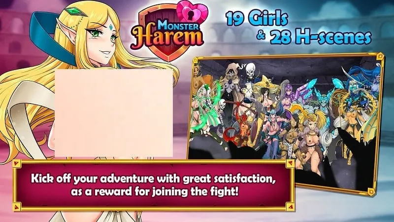 Verifying download information for Monster Harem Mod APK.