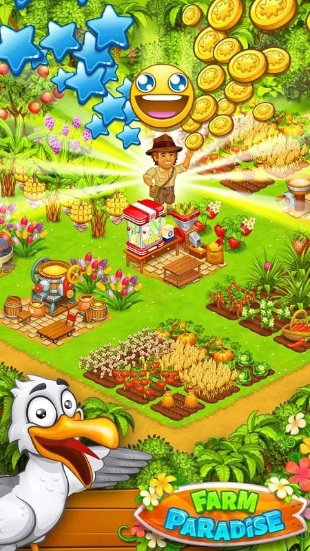 Viewing the Farm Paradise in-game shop interface.