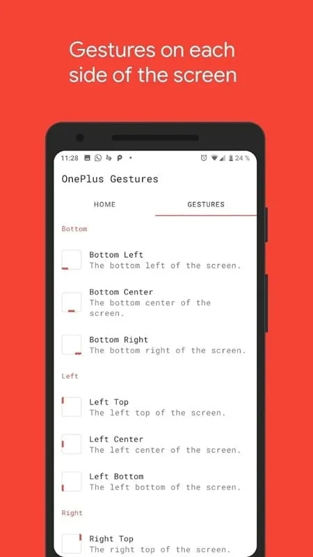 Vivid Navigation Gestures mod interface showing premium features