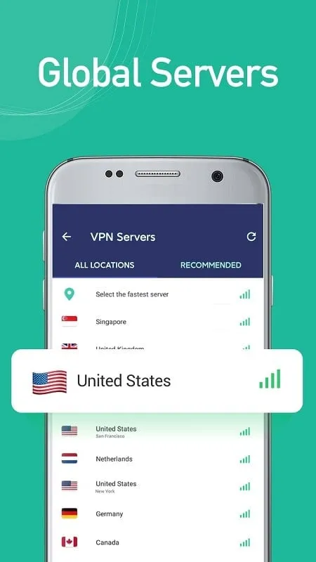 VPN Proxy Master server selection