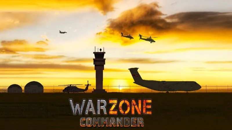 Warzone Commander game screen showing a base under attack.