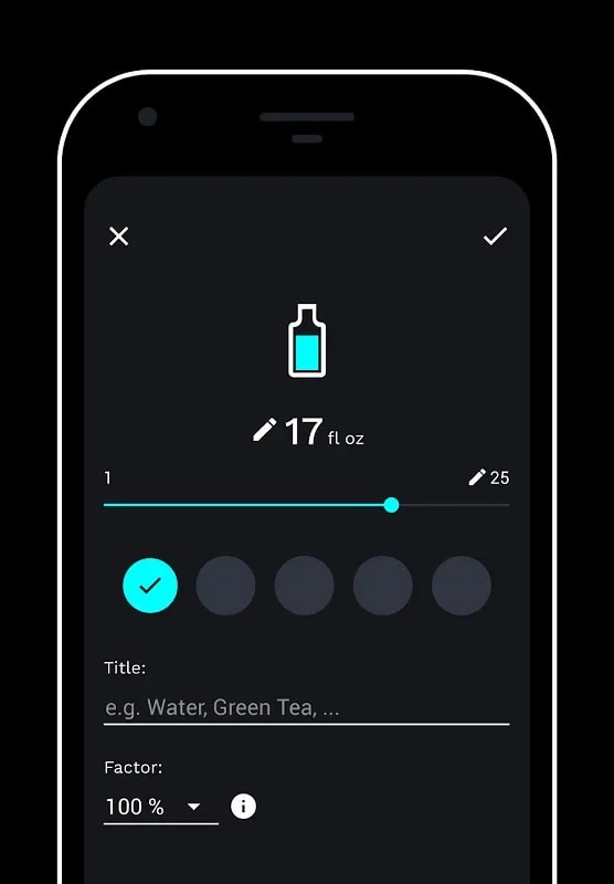 Water Tracker mod interface showing premium features