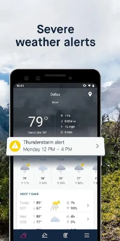 WeatherPro mod using premium features