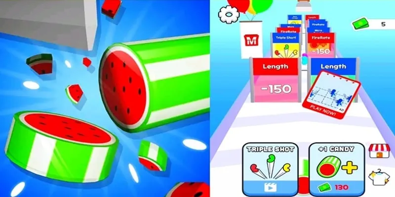 Welcome screen of Candy Shop Master, showcasing the vibrant graphics and candy-themed elements.