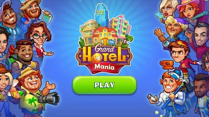 Welcome screen of Grand Hotel Mania displaying various hotels.