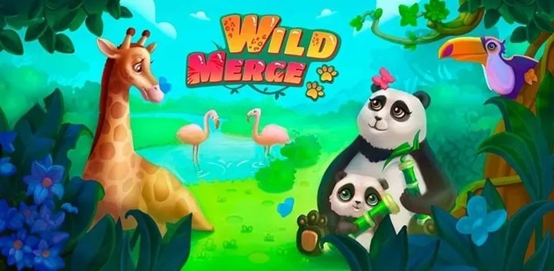 Welcome screen of Wild Merge depicting merging gameplay.