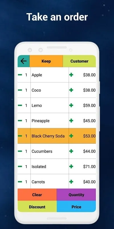 WO POS mod interface showing premium features