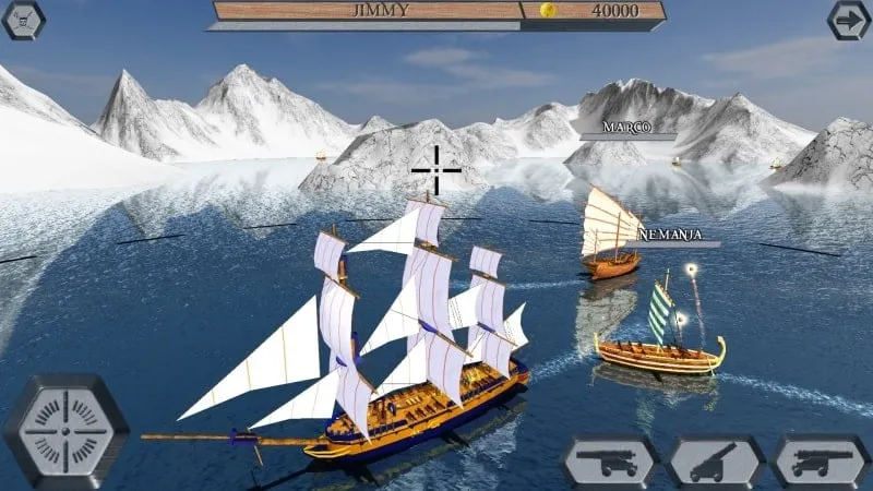 World Of Pirate Ships main screen showcasing the gameplay.