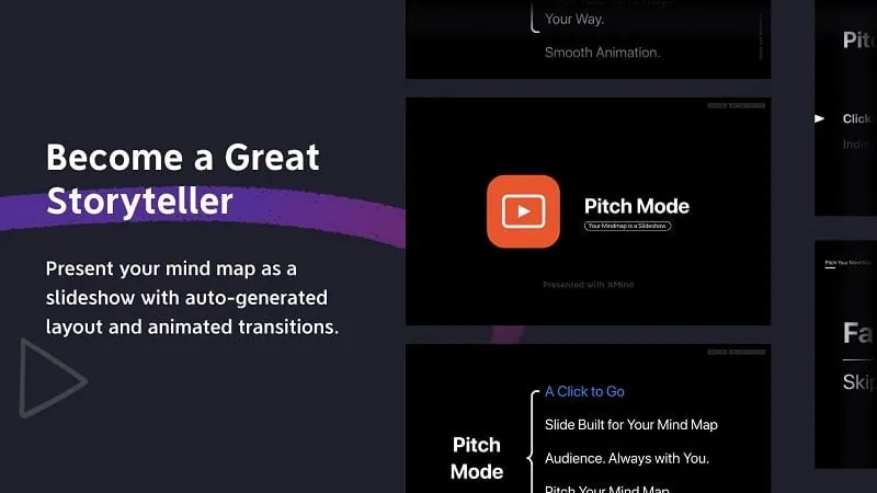 Xmind mod interface showing premium features