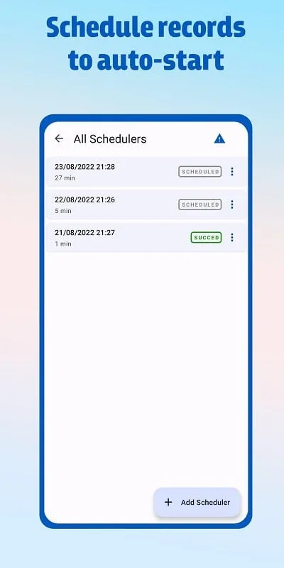 Aplicativo XSCamera MOD para Android - gravação discreta