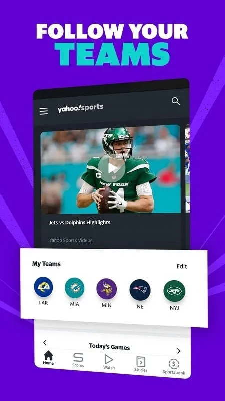 Yahoo Sports mod detailed score view