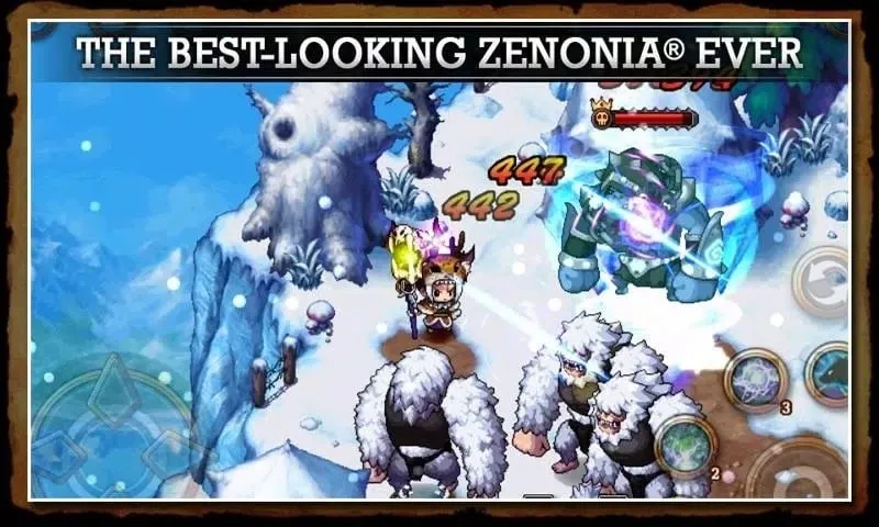 ZENONIA 4 mod menu showcasing various options, including unlimited money and god mode.