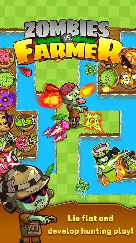 Zombies Vs. Farmer gameplay screenshot.